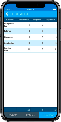 Consulta - Existencias de Producto