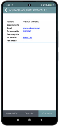 Contactos de Clientes