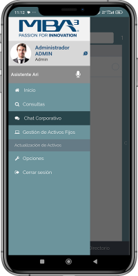 Menú Chat Corporativo